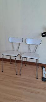 Retro stoelen, Huis en Inrichting, Gebruikt, Twee, Grijs, Retro