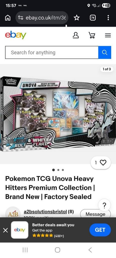 Pokemon Black Bolt & White Flare Collection Box, Ophalen