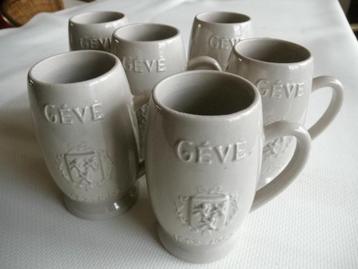Lot 6 chopes en grès - Brasserie Gévé 300 ans 1662-1962 beschikbaar voor biedingen