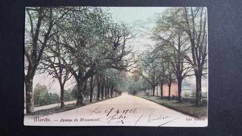 Marche Avenue du Monument, Verzamelen, Postkaarten | België, Gelopen, Luxemburg, Voor 1920, Ophalen of Verzenden