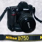Nikon D750 + MB-D16, Audio, Tv en Foto, Fotocamera's Digitaal, Spiegelreflex, Ophalen of Verzenden, Zo goed als nieuw, 4 t/m 7 keer