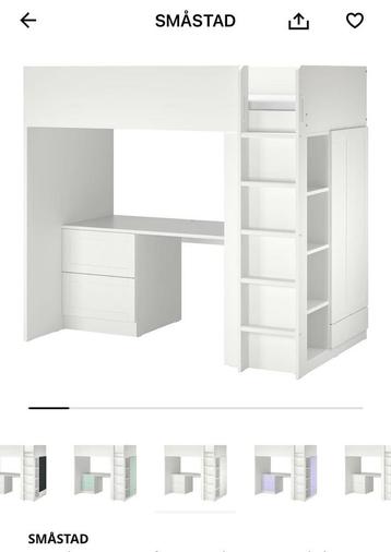 Lit mezzanine IKEA avec bureau avec placard intégré, Enlèvement, Utilisé, Lit mezzanine