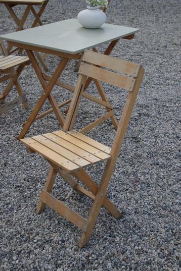Klapstoelen hout beuken vintage stijl | bruiloft | tuinfeest beschikbaar voor biedingen
