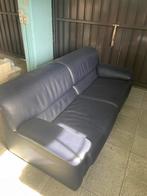 Lederen Blauwe zetel (zitbank/driezit), Ophalen, 100 tot 125 cm, 150 tot 200 cm, Leer
