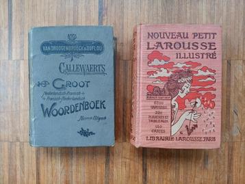 Set van 2 oude woordenboeken (1909 en 1925) beschikbaar voor biedingen
