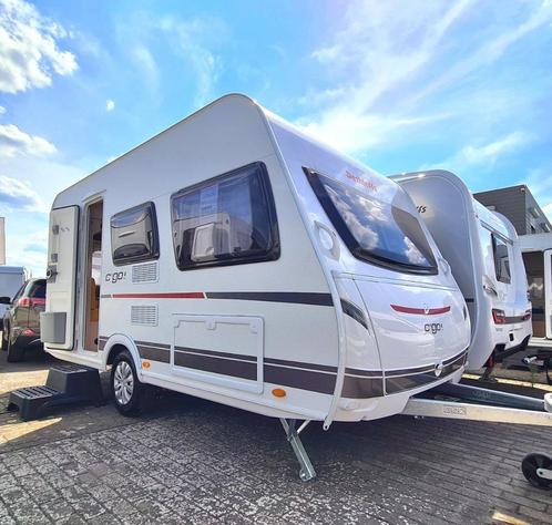 Dethleffs C'go 415 QL, Caravans en Kamperen, Caravans, Bedrijf, tot en met 4, 1000 - 1250 kg, Treinzit, Dethleffs, Dwarsbed, Vast bed