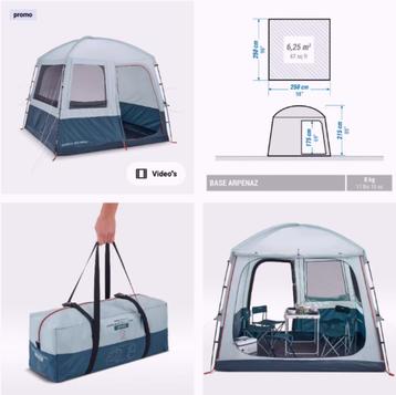 QUECHUA Shelter voor de camping 6 personen Arpenaz Base beschikbaar voor biedingen