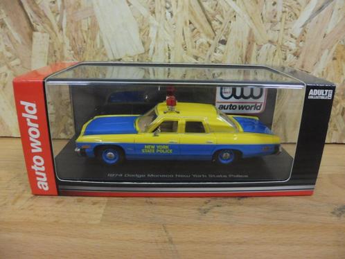 1:43 Auto World Dodge Monaco New York State Police 1974, Hobby & Loisirs créatifs, Voitures miniatures | 1:43, Comme neuf, Voiture