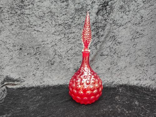 Vintage Empoli 'style', glazen karaf, bubbelglas, Antiek en Kunst, Antiek | Glaswerk en Kristal, Ophalen of Verzenden