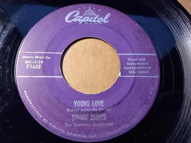 Sonny James ‎– Young Love / You're The Reason I'm In Love '7, Cd's en Dvd's, Vinyl Singles, Gebruikt, Single, Country en Western