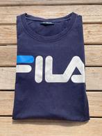 Fila M blauw T-shirt met witte letters, Ophalen of Verzenden, Zo goed als nieuw, Blauw