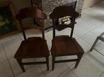 LOT 112: 2 houten stoelen horizontale lat, Enlèvement