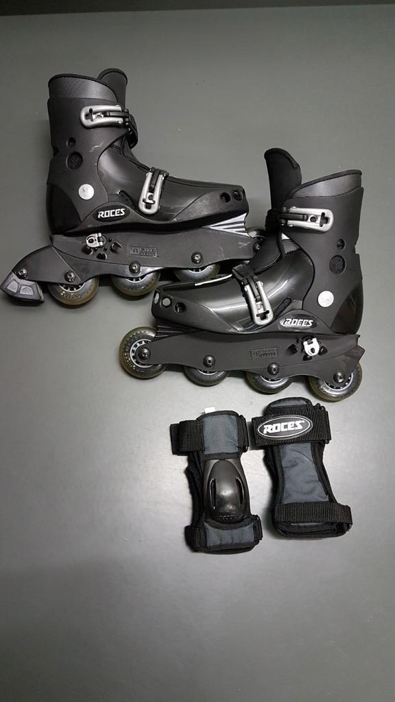 Skeelers inline skates en beschermers merk ROCES maat 36-40, Sport en Fitness, Skeelers, Zo goed als nieuw, Inline skates 4 wielen