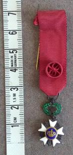 Medaille diminutief kroonorde officier zilverstempels ring, Verzamelen, Militaria | Algemeen, Ophalen of Verzenden, Overige soorten