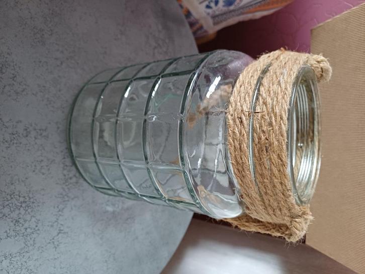 Glazen vaas, Huis en Inrichting, Woonaccessoires | Vazen, Zo goed als nieuw, Overige kleuren, Minder dan 50 cm, Glas, Ophalen of Verzenden
