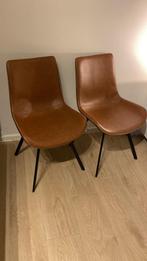 Set eetkamerstoelen - 4 stuks - bruin - goede conditie, Huis en Inrichting, Stoelen, Ophalen, Overige materialen, Gebruikt, Bruin