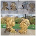 Bas relief religieux cuivre  20 cm 40€/2, Ophalen