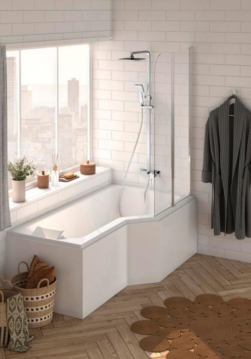 Baignoire + pare-bain + tablier Allibert, Huis en Inrichting, Badkamer | Badkamermeubels, Zo goed als nieuw, Ophalen