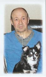 Tony Achten met hond 1953-2012, Verzamelen, Bidprentjes en Rouwkaarten, Ophalen of Verzenden