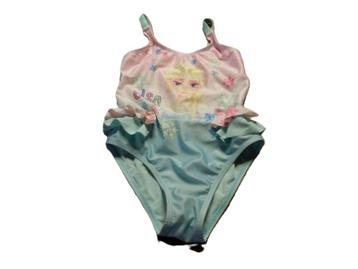 (2)- maillot fille t.122 / 128  bleu - reine des neiges - beschikbaar voor biedingen