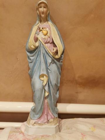 Heel oud porselein Maria beeld  beschikbaar voor biedingen