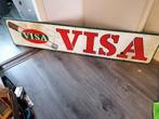 Emaille Bord Visa vintage, Comme neuf, Enlèvement, Panneau publicitaire