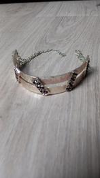 Collier ras de cou argenté et noir Dolce Vita, Enlèvement ou Envoi, Comme neuf, Réglable, Argent