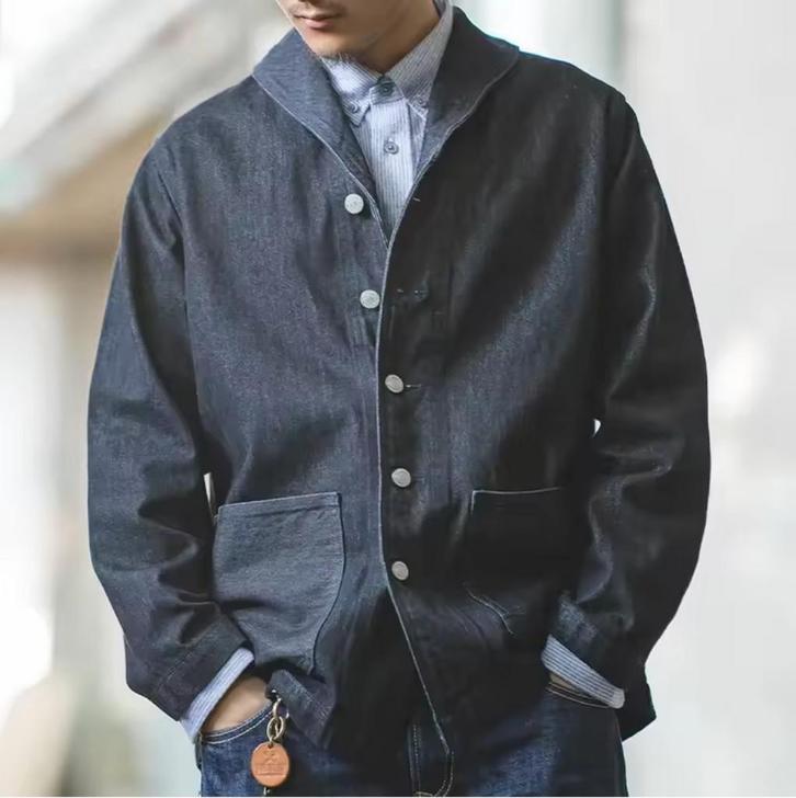Veste Denim, Kleding | Heren, Jassen | Winter, Zo goed als nieuw, Maat 52/54 (L), Blauw, Ophalen of Verzenden