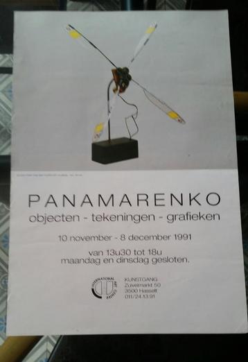 Collectors item: PANAMARENKO affiche. Expo 1991 Hasselt beschikbaar voor biedingen