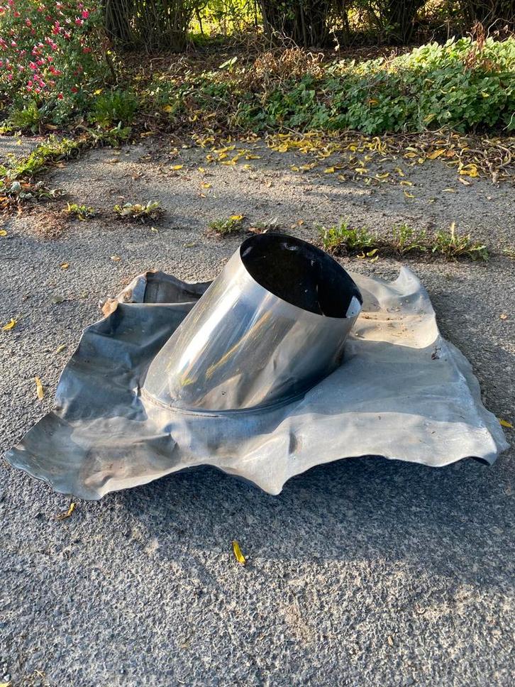 Dubbelwandige aluminium schoorsteen, Doe-het-zelf en Bouw, Overige Doe-Het-Zelf en Bouw, Gebruikt, Ophalen