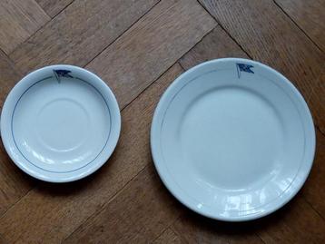 2 assiettes Compagnie maritime belge, Verzamelen, Ophalen, Gebruikt