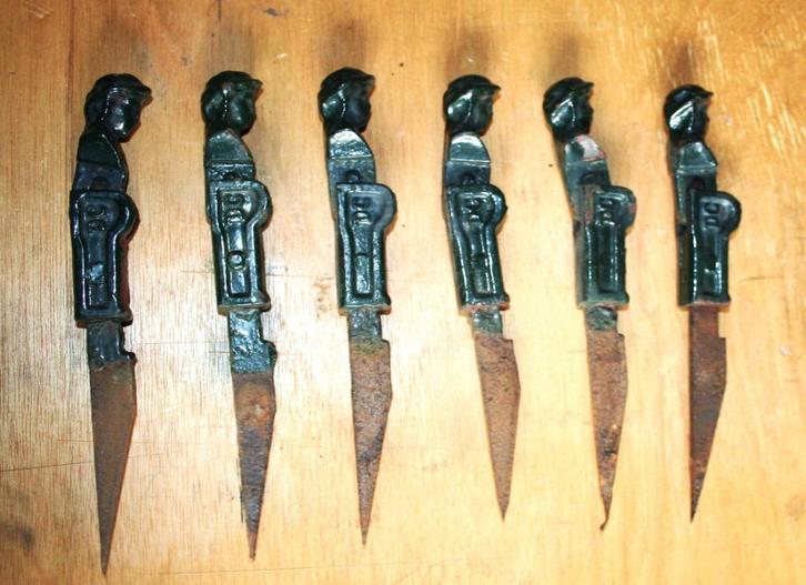 6 sluiter raamluik met hoofdafbeelding (stukprijs), Antiek en Kunst, Curiosa en Brocante, Ophalen of Verzenden