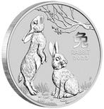 2 oz .999 zilveren munt 'Year of the Rabbit', Ophalen of Verzenden, Losse munt, Zilver
