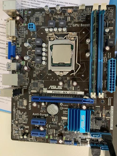 ** Asus carte mère P8H61 + Intel i7-2600 **, Computers en Software, Moederborden, Refurbished, Intel, DDR3, Ophalen of Verzenden