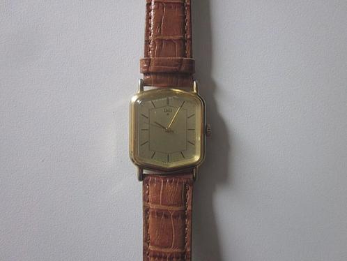 Prachtig vintage Q&Q automatisch horloge 1980 Japan, Handtassen en Accessoires, Horloges | Heren, Staal, Leer, Ophalen of Verzenden