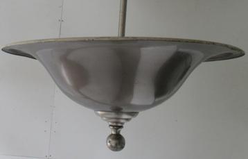originele art deco chrome hanglamp luster genre Gispen beschikbaar voor biedingen