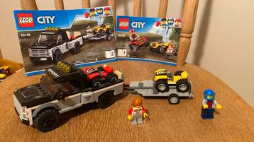 Verkoop lego 60148 auto aanhanger en quad