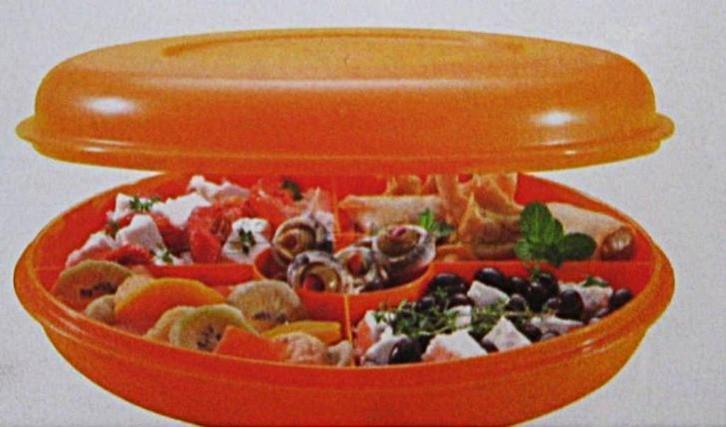 Tupperware: dienblad met vakjes, Huis en Inrichting, Keuken | Tupperware, Nieuw, Oranje, Ophalen of Verzenden