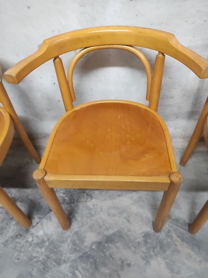 Stoelen, Huis en Inrichting, Stoelen, Gebruikt, Vijf, Zes of meer stoelen, Hout, Bruin, Ophalen