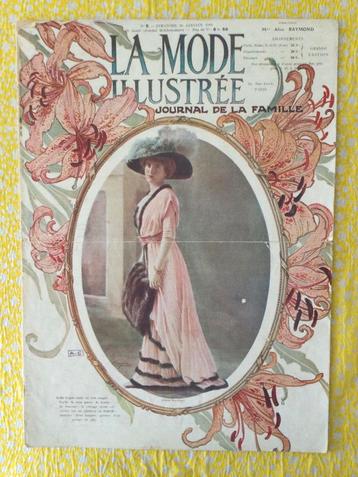 Vintage Oude magazine ‘ La Mode Illustree “ beschikbaar voor biedingen