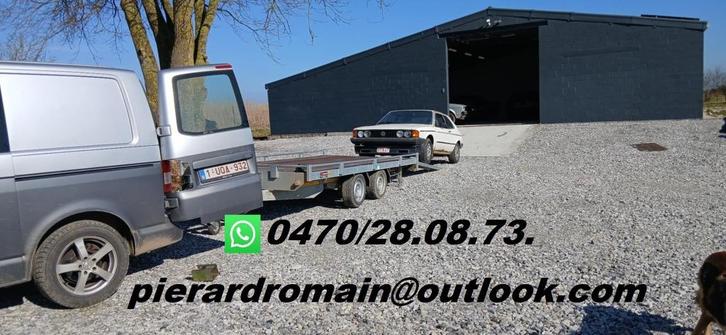 transport et depannage, Diensten en Vakmensen, Verhuur | Auto en Motor, Aanhangwagen, Met chauffeur