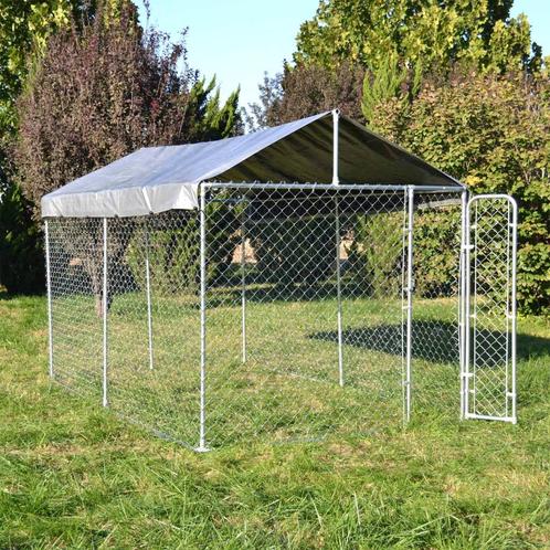 Hondenkennel | 4 x 2,3 meter | Met afdekzeil, Animaux & Accessoires, Accessoires pour chiens, Neuf, Envoi