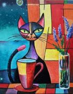 "Midnight Whiskers" (painting by Kuijken, 24x30 cm), Ophalen of Verzenden