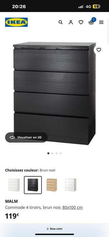 Malm commodes, Enlèvement, Comme neuf, Verre
