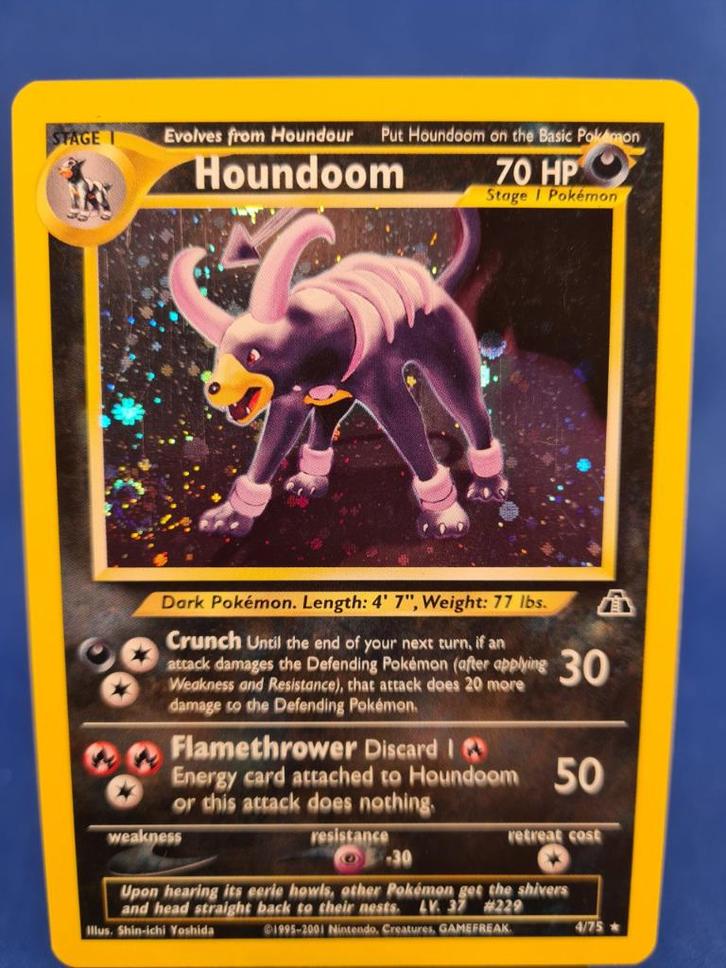 Houndoom 4/75 - Neo Discovery, Hobby en Vrije tijd, Verzamelkaartspellen | Pokémon, Gebruikt, Verzenden