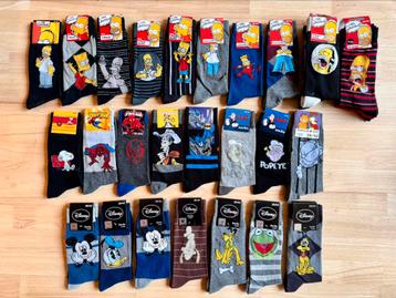 Kousen, maat 39-42 van strips, cartoons… (36 paar) beschikbaar voor biedingen
