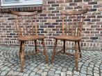 2 vintage café stoelen, Maison & Meubles, Chaises, Brun, Bois, Enlèvement ou Envoi