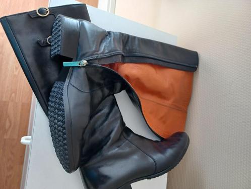 FRATELLI ROSSETTI Laarzen - MT 41 - volledig leder, Kleding | Dames, Schoenen, Gedragen, Hoge laarzen, Zwart, Ophalen of Verzenden