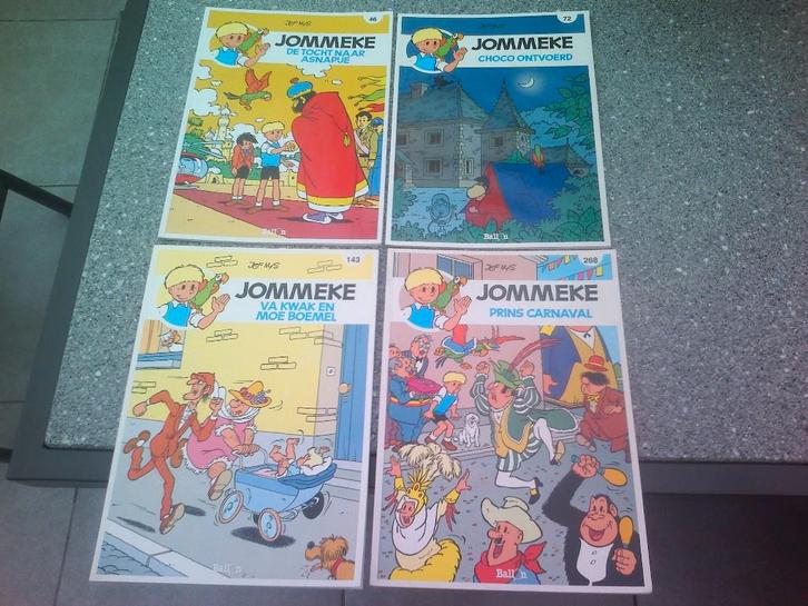 4 Jommeke strips met de nieuwe cover., Boeken, Stripverhalen, Gelezen, Meerdere stripboeken, Ophalen of Verzenden