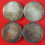 Baudouin 4 pièces de 500Fr de 1990 **argent**, Timbres & Monnaies, Monnaies | Belgique, Argent, Envoi, Monnaie en vrac, Argent